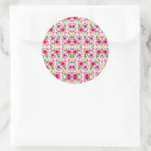 Rond stickerontwerp met levendig roze ronde sticker (Tas)