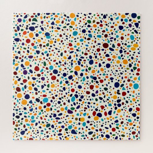 Rond Terrazzo Stone Polygon Paving Legpuzzel (Horizontaal)