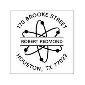 Rond Terugkeeradres Atom-Stempel Zelfinkt Zelfinktende Stempel (Design)