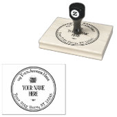 Rond Terugkeeradres Rubberstempel (Gestempeld)