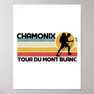 Rond Tour Du Mont Blanc Chamonix Resort Gebied Ski Poster