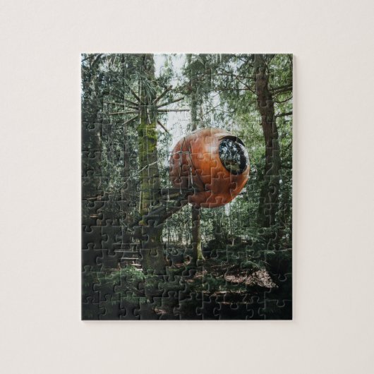 ROND UNUSULE TREEHOUSE TINY HOUSE JIGSAW PUZZLE LEGPUZZEL (Verticaal)