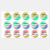 Rond veganistisch Waterverf eten Labels (Vel)