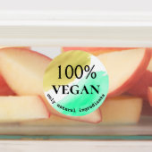 Rond veganistisch Waterverf eten Labels (Aangebracht)