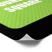 Rond vierkant, 15 x 15 poster (Hoek)