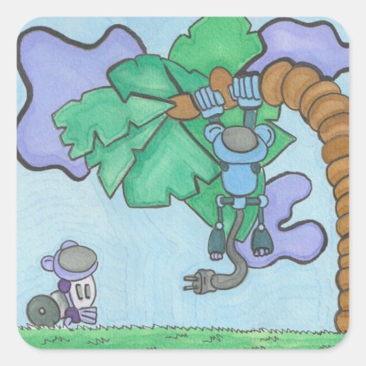 Rond Vierkante Sticker (Voorkant)