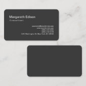 Rond Visitekaartje met grijze standaard hoekplaat (Voorkant / Achterkant)