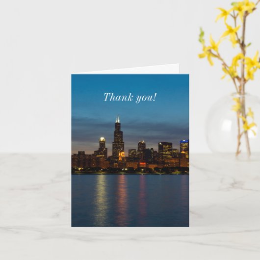 Rond Willis 's nachts Hartelijk dank Kaart (Gele Bloem)