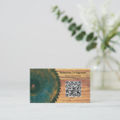 Rond zaagblad Houtbewerking Beroep QR-code Visitekaartje (Staand voorkant)