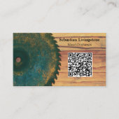 Rond zaagblad Houtbewerking Beroep QR-code Visitekaartje (Voorkant)
