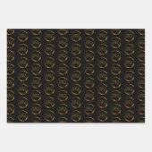 Rond zakelijk logo op zwarte promo inpakpapier vel (Voorkant 2)