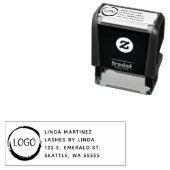Rond Zakelijk Logo Promo Zelfinktende Stempel (In situ)