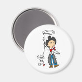 Rond ze af! Cowboy Stick figuur magneet (Voorkant / Achterkant)