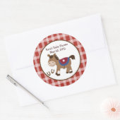 Rond ze op Verjaardag Baby shower Favor Sticker (Envelop)