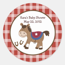 Rond ze op Verjaardag Baby shower Favor Sticker