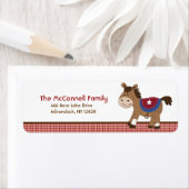 Rond ze op Western Paard ADRESETIKETTEN Etiket (Insitu)