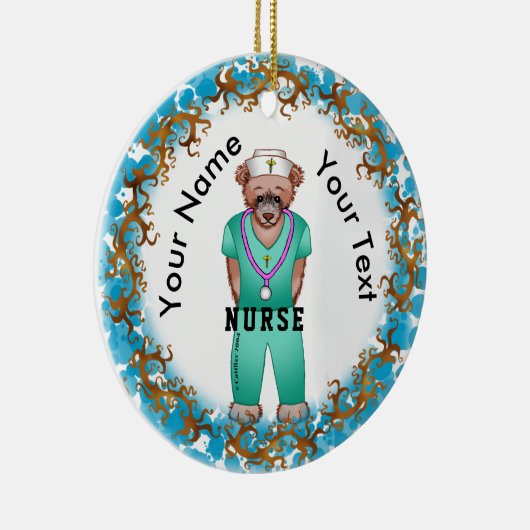 Rond zurse Beer Ornament (Rechts)