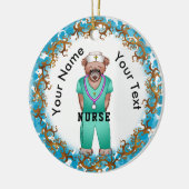 Rond zurse Beer Ornament (Links)