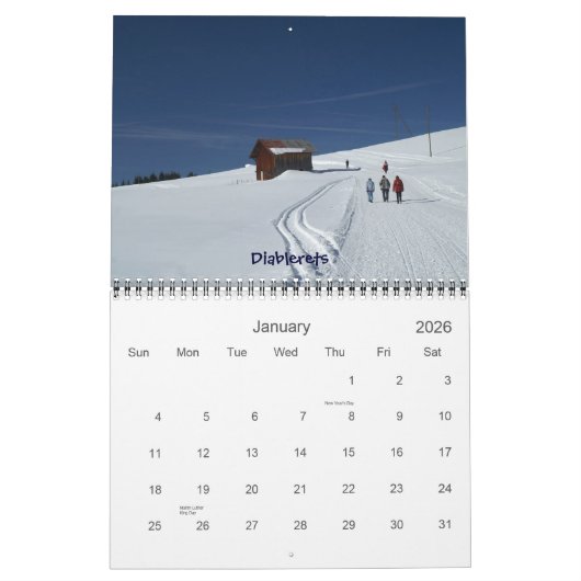 Rond Zwitserland in twaalf maanden Kalender (Jan 2026)