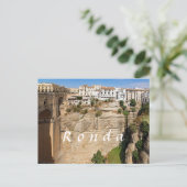 Ronda. Canyon. Brug. Stad. Briefkaart (Staand voorkant)
