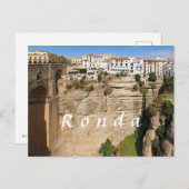 Ronda. Canyon. Brug. Stad. Briefkaart (Voorkant / Achterkant)