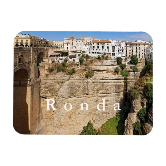 Ronda. Canyon. Brug. Stad. Magneet (Horizontaal)