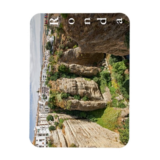 Ronda. Canyon. Stad. Mensen. Magneet (Verticaal)