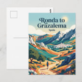 Ronda naar Grazalema Spanje Briefkaart (Voorkant / Achterkant)