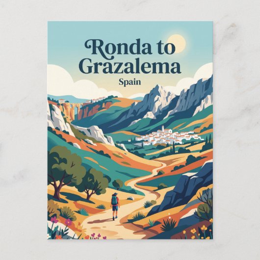 Ronda naar Grazalema Spanje Briefkaart (Voorkant)