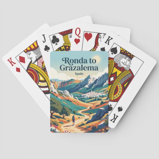Ronda naar Grazalema Spanje Pokerkaarten (Achterkant)