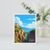 Ronda Spain Art Travel  illustratie Briefkaart (Staand voorkant)