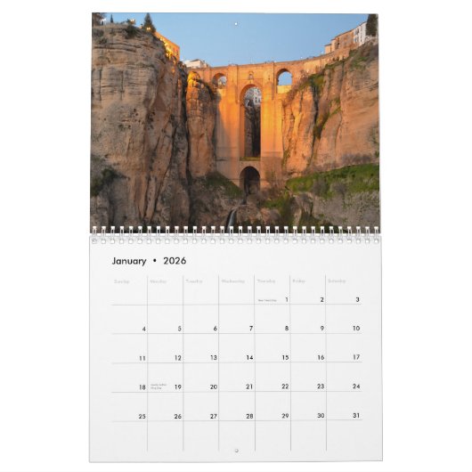 Ronda, Spanje 2026 Fotokalender Kalender (Jan 2026)