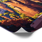 Ronda Spanje vintage reisillustratie Poster (Hoek)