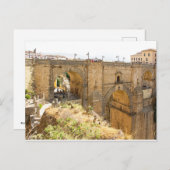 Ronda. Uitzicht van de brug van Puente Nuevo. Briefkaart (Voorkant / Achterkant)