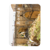 Ronda. Uitzicht van de brug van Puente Nuevo. Magneet (Verticaal)
