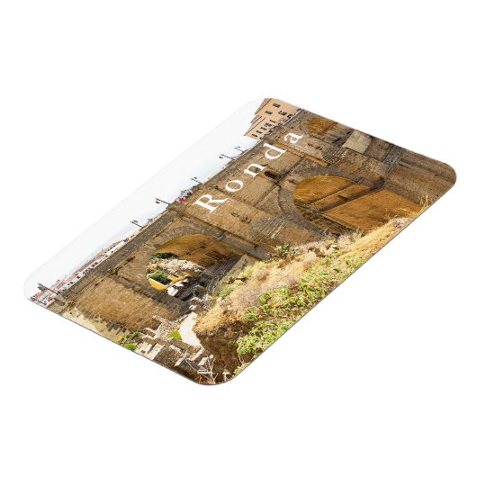 Ronda. Uitzicht van de brug van Puente Nuevo. Magneet (Linkerzijde)