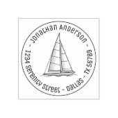 Rondadres Nauze-zeilboot Rubberstempel (Afrduk)