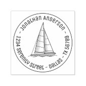 Rondadres Nauze-zeilboot Zelfinktende Stempel (Design)