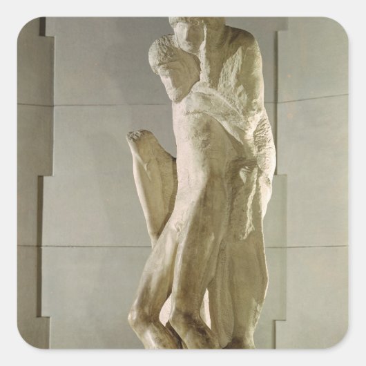 Rondanini Pieta, 1564 Vierkante Sticker (Voorkant)