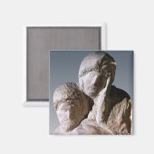 Rondanini Pieta, detail van de hoofden van Christu Magneet (Voorkant / Achterkant)