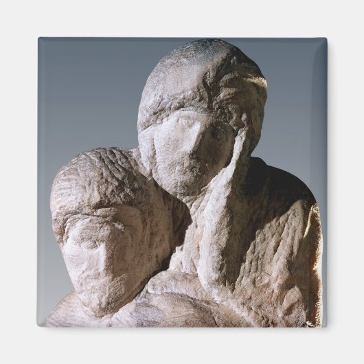 Rondanini Pieta, detail van de hoofden van Christu Magneet (Voorkant)