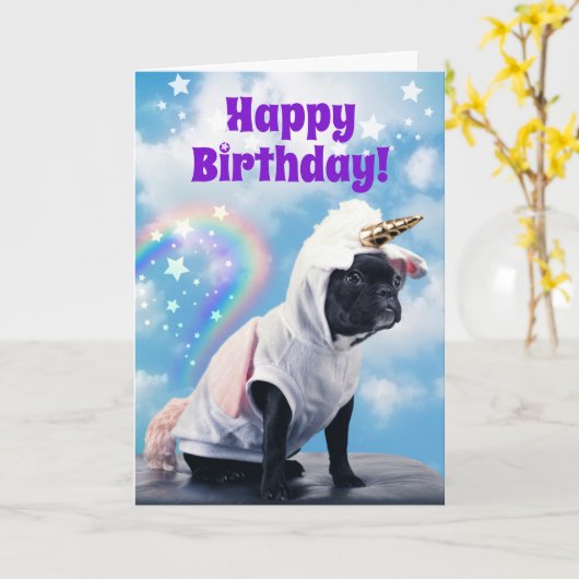 Rondbogen van de luis unicorn kaart (Gele Bloem)