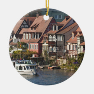 Rondboot in Little Venice en River Regnitz Keramisch Ornament