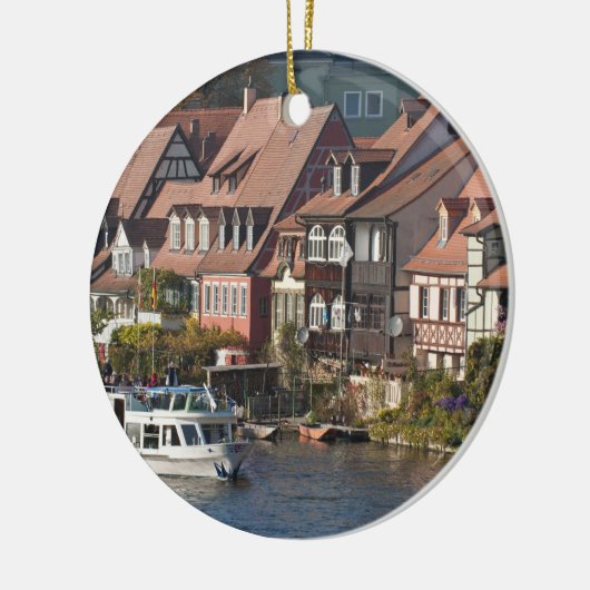 Rondboot in Little Venice en River Regnitz Keramisch Ornament (Links)
