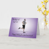 Rondborstige Jongensloper Verjaardag Kaart (Gele Bloem)