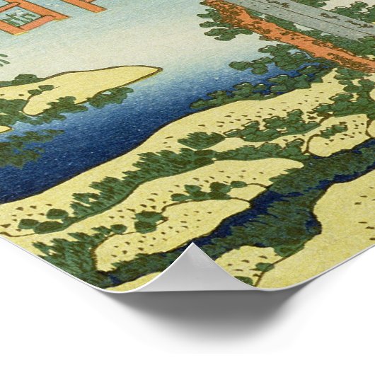 Rondbrug, provincie Mucawa, Japan, c.18 Poster (Hoek)