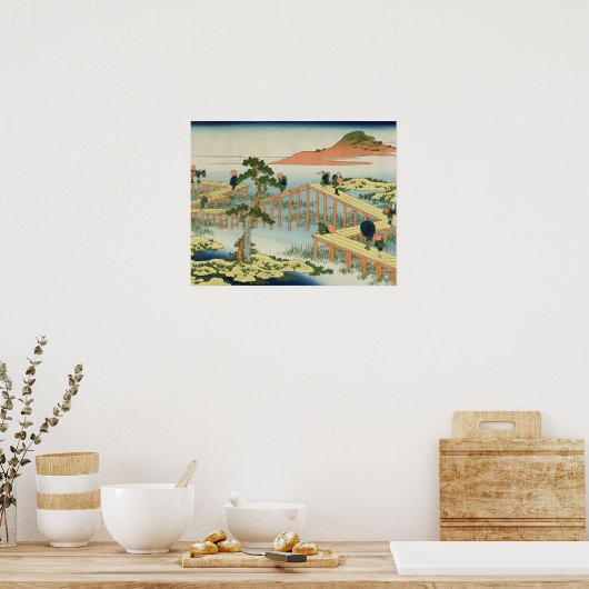 Rondbrug, provincie Mucawa, Japan, c.18 Poster (Keuken)