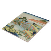 Rondbrug, provincie Mucawa, Japan, c.18 Tegeltje (Zijkant)