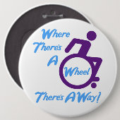 Ronde 6-inch fles - met een wiel ronde button 6,0 cm (Voorkant /achterkant)