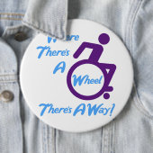 Ronde 6-inch fles - met een wiel ronde button 6,0 cm (In situ)